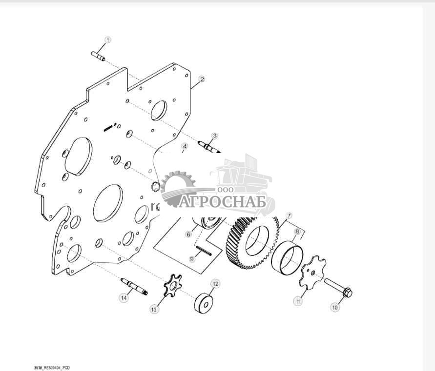 3618 Передняя пластина 